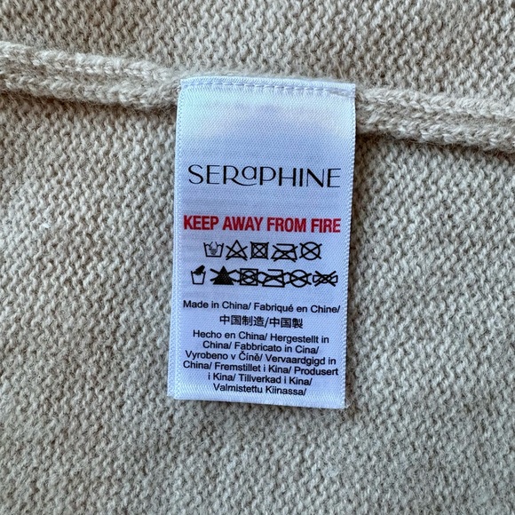 Seraphine Oatmeal 100% Wool Long Line Maternity Cardigan Sweater: XS/Small - Picture 6 of 9